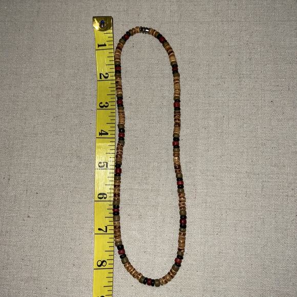 Vintage Multi brown beaded necklace with silver turn clasp NWOT - Picture 4 of 4